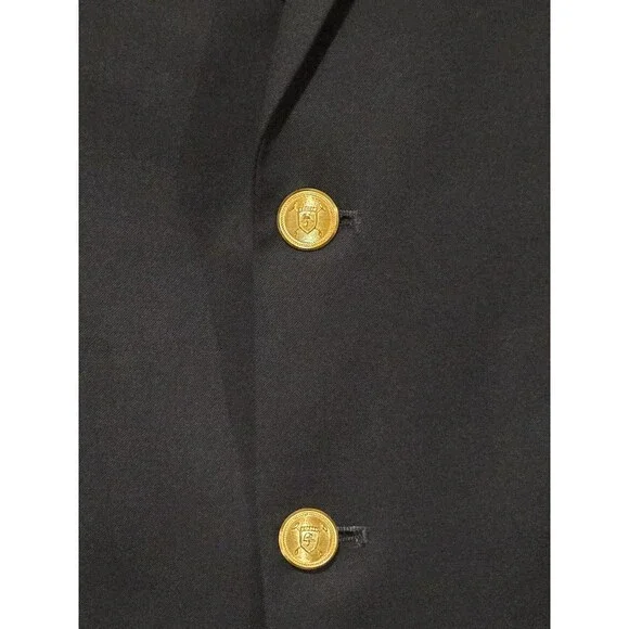 Lauren Ralph Lauren Sport Coat Blazer 38R Blue Wool Blend Gold Button Classic - Picture 2 of 8